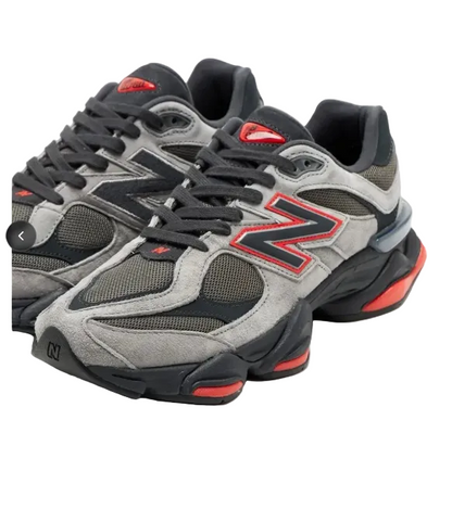 New Balance 9060 Gray, Black & Red