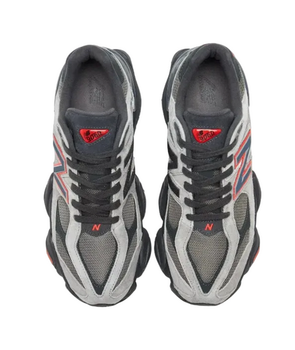 New Balance 9060 Gray, Black & Red